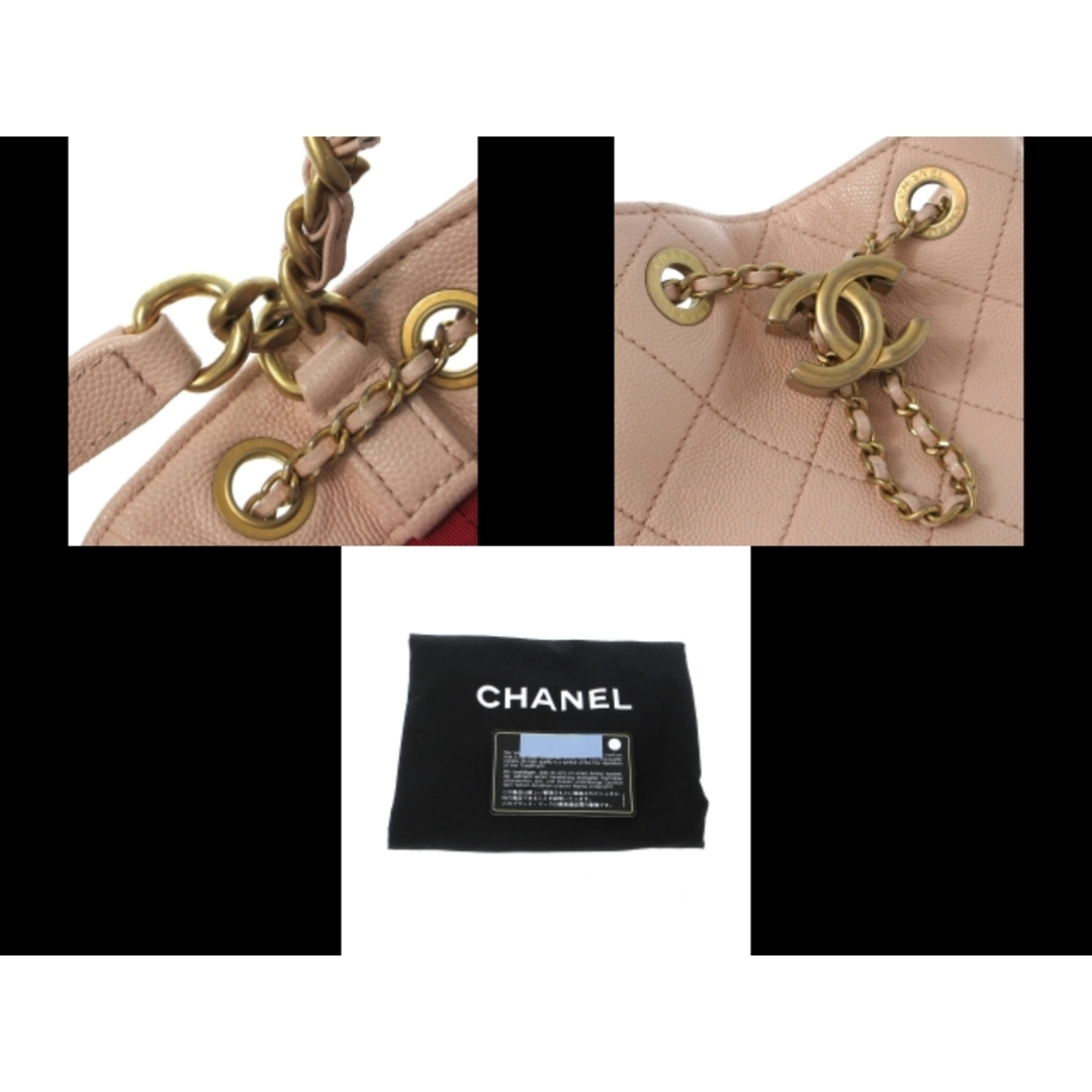 CHANEL(シャネル)のCHANEL(シャネル) ショルダーバッグ レディース マトラッセ ライトピンク 2WAY/チェーンショルダー/ヴィンテージゴールド金具/巾着 グレインドカーフスキン レディースのバッグ(ショルダーバッグ)の商品写真