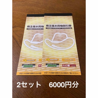 イエローハット株主優待　6000円分(ショッピング)