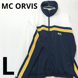 MC ORVIS ヴィンテージ ナイロンジャケット 古着 刺繍　Lサイズ(ナイロンジャケット)