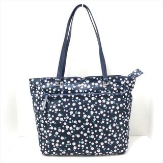 ケイトスペードニューヨーク(kate spade new york)のKate spade(ケイトスペード) ショルダーバッグ美品  - WKR00517 ダークネイビー 花柄 ナイロン×レザー(ショルダーバッグ)