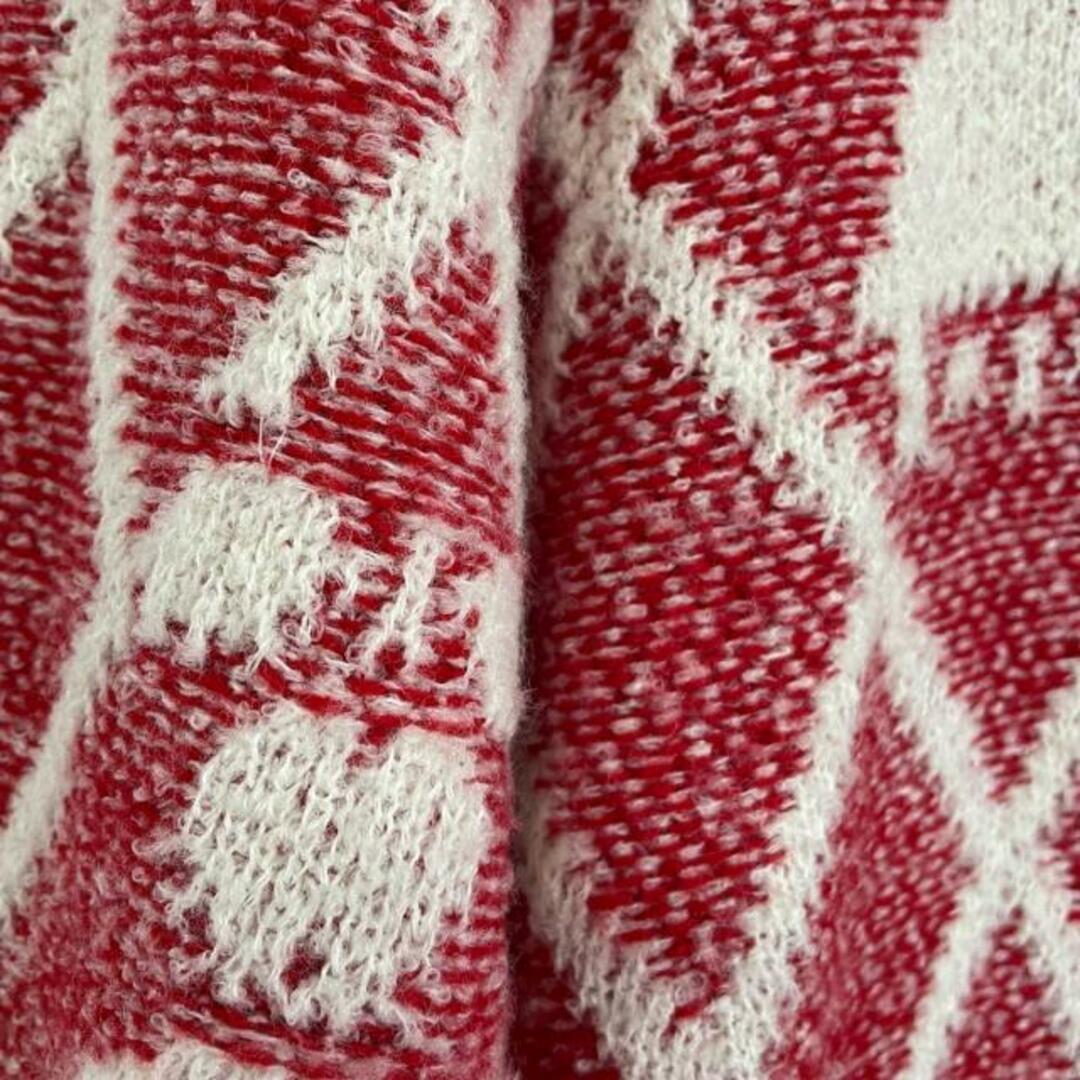PICONE(ピッコーネ) 長袖セーター サイズ2 M レディース美品  - レッド×アイボリー レディースのトップス(ニット/セーター)の商品写真