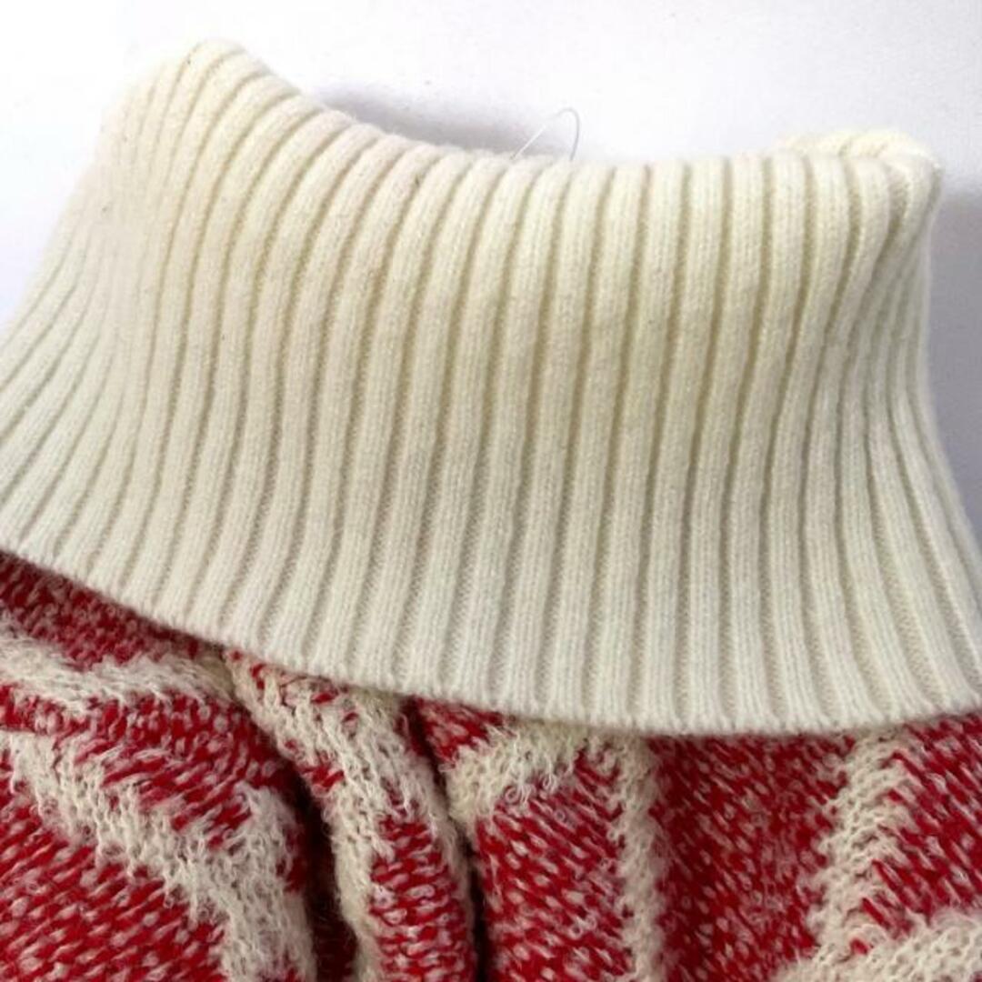 PICONE(ピッコーネ) 長袖セーター サイズ2 M レディース美品  - レッド×アイボリー レディースのトップス(ニット/セーター)の商品写真