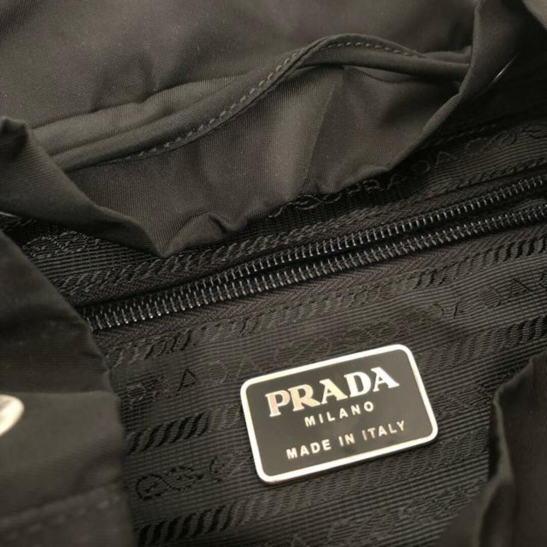 PRADA(プラダ)のPRADA(プラダ) リュックサック - 黒 巾着型 ナイロン×レザー レディースのバッグ(リュック/バックパック)の商品写真