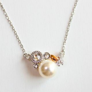 スワロフスキー(SWAROVSKI)の【美品】スワロフスキー パールクリスタルネックレス(ネックレス)