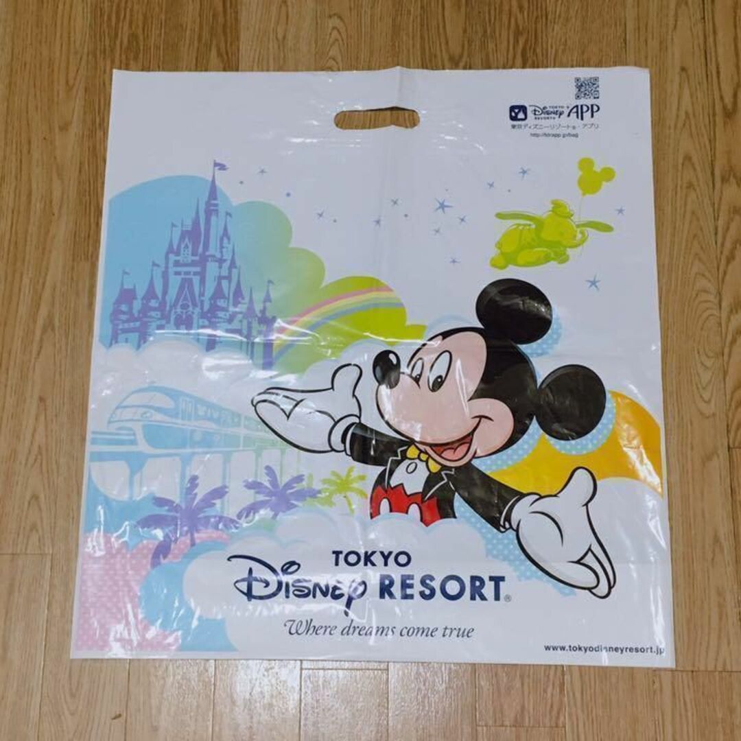 Disney(ディズニー)の東京ディズニーリゾート ビニール ショッピングバッグ ミッキー ミニー レディースのバッグ(ショップ袋)の商品写真