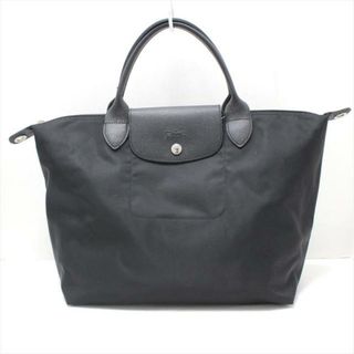 ロンシャン(LONGCHAMP)のLONGCHAMP(ロンシャン) ハンドバッグ ル・プリアージュネオ 黒 ナイロン×レザー(ハンドバッグ)