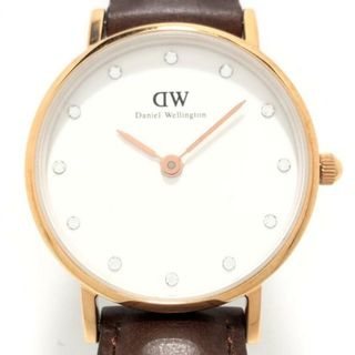 ダニエルウェリントン(Daniel Wellington)のDaniel Wellington(ダニエルウェリントン) 腕時計 - レディース ラインストーン 白(腕時計)