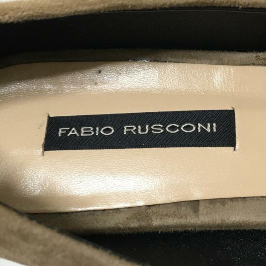 FABIO RUSCONI(ファビオルスコーニ)のFABIO RUSCONI(ファビオルスコーニ) パンプス 34 1/2 レディース - ブラウン×ダークブラウン スエード×フェイクファー レディースの靴/シューズ(ハイヒール/パンプス)の商品写真