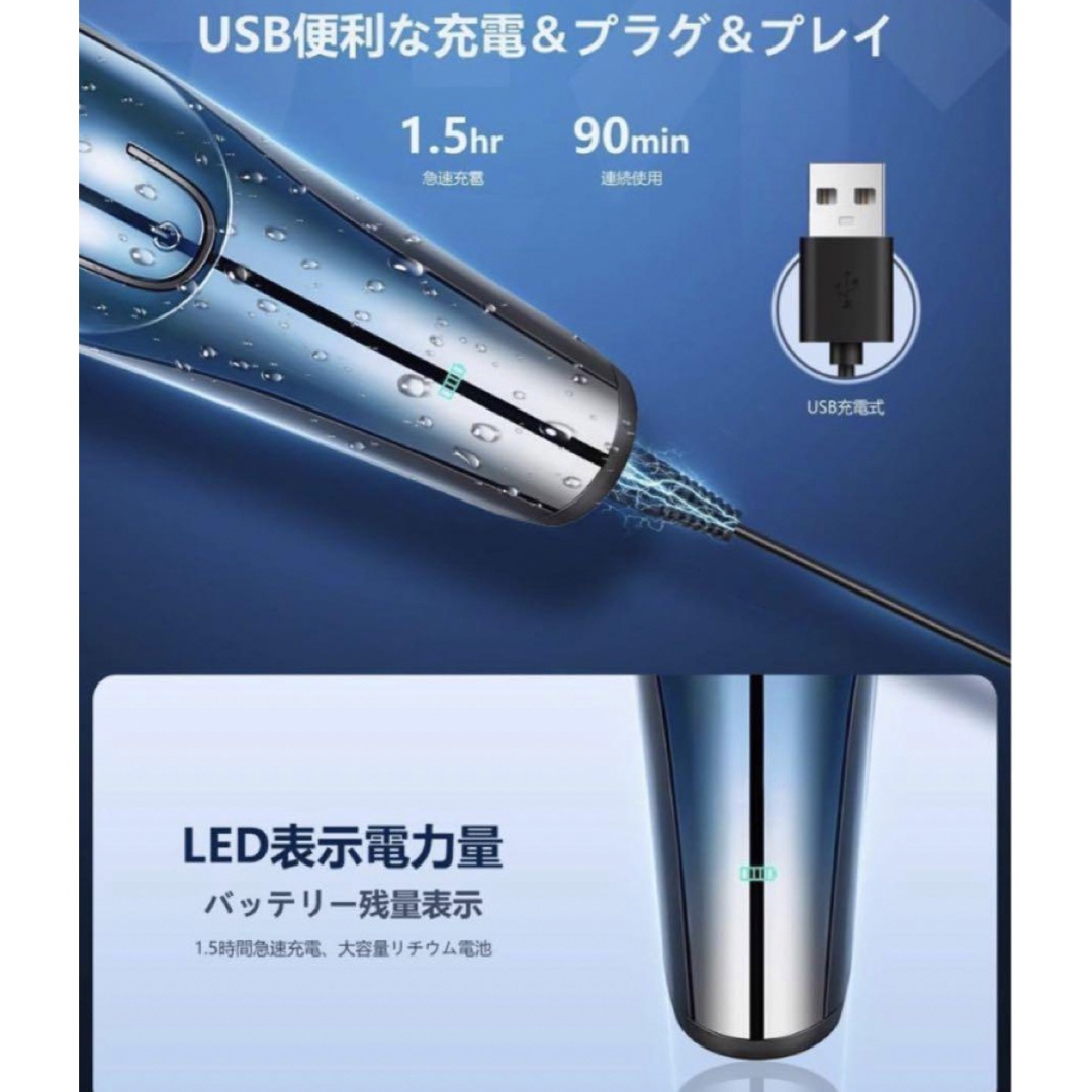 2024年新登場 超強力モーターシェーバーメンズ 電動 髭剃り乾湿両用電気 スマホ/家電/カメラの美容/健康(メンズシェーバー)の商品写真