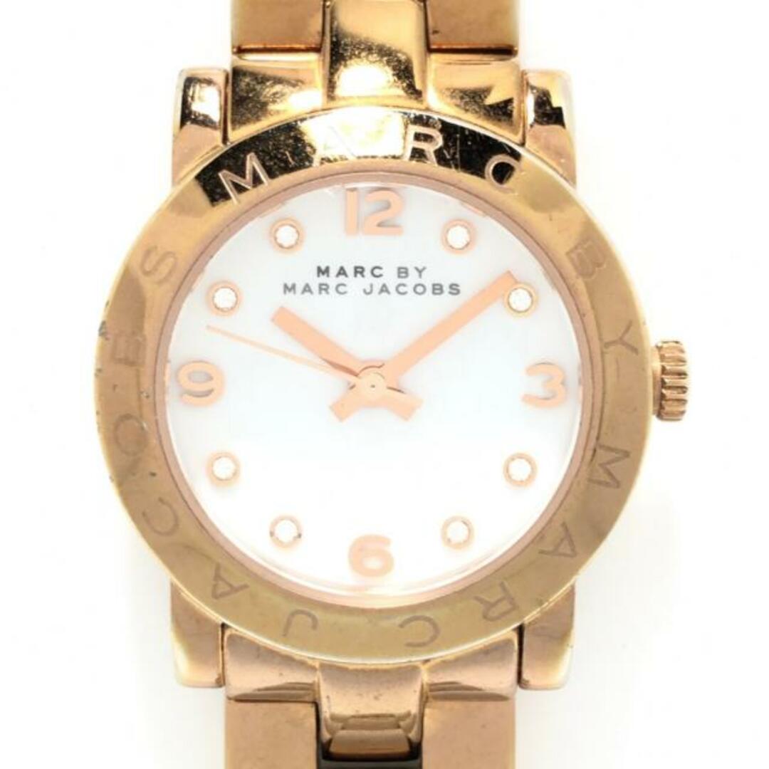 MARC BY MARC JACOBS(マークバイマークジェイコブス)のMARC BY MARC JACOBS(マークジェイコブス) 腕時計 - MBM3078 レディース ラインストーンインデックス 白 レディースのファッション小物(腕時計)の商品写真