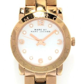 マークバイマークジェイコブス(MARC BY MARC JACOBS)のMARC BY MARC JACOBS(マークジェイコブス) 腕時計 - MBM3078 レディース ラインストーンインデックス 白(腕時計)