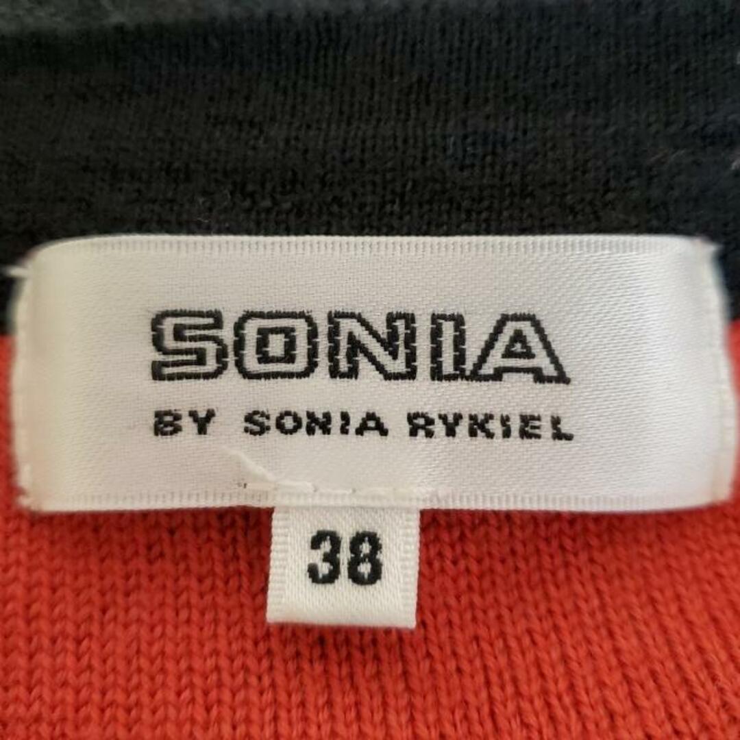 SONIA RYKIEL(ソニアリキエル)のSONIARYKIEL(ソニアリキエル) ワンピース サイズ38 M レディース美品  - ダークグレー×黒×マルチ クルーネック/長袖/ひざ丈/ニット レディースのワンピース(その他)の商品写真