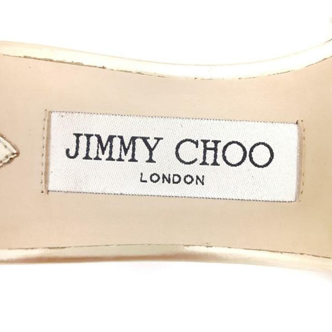 JIMMY CHOO(ジミーチュウ)のJIMMY CHOO(ジミーチュウ) ミュール 36 1/2 レディース - ゴールド×黒 ラメ 化学繊維 レディースの靴/シューズ(ミュール)の商品写真