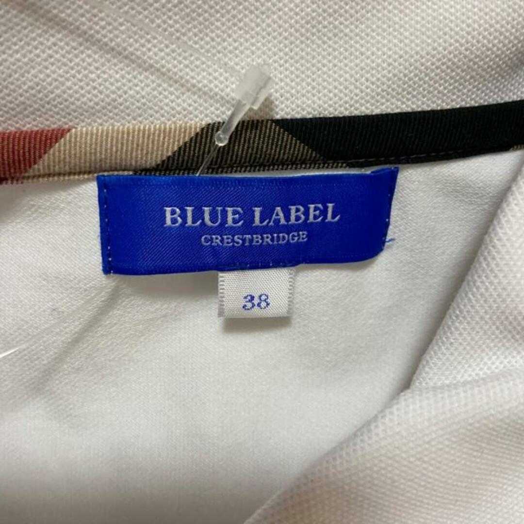 BLUE LABEL CRESTBRIDGE(ブルーレーベルクレストブリッジ)のBLUE LABEL CRESTBRIDGE(ブルーレーベルクレストブリッジ) 半袖ポロシャツ サイズ38 M レディース - 白 レディースのトップス(ポロシャツ)の商品写真