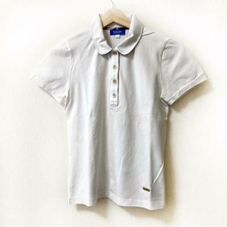 ブルーレーベルクレストブリッジ(BLUE LABEL CRESTBRIDGE)のBLUE LABEL CRESTBRIDGE(ブルーレーベルクレストブリッジ) 半袖ポロシャツ サイズ38 M レディース - 白(ポロシャツ)