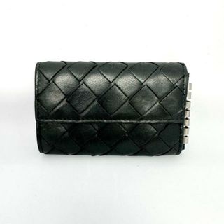 ボッテガヴェネタ(Bottega Veneta)のBOTTEGA VENETA(ボッテガヴェネタ) キーケース マキシイントレチャート 黒 6連フック レザー(キーケース)