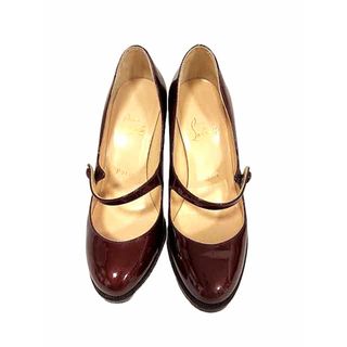 Christian Louboutin - 【中古】Christian Louboutin クリスチャン ルブタン  靴 レディース パンプス エンジ 8.5cmヒール 36