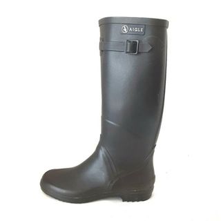 エーグル(AIGLE)のAIGLE(エーグル) レインブーツ 36 レディース - 黒 ラバー(レインブーツ/長靴)