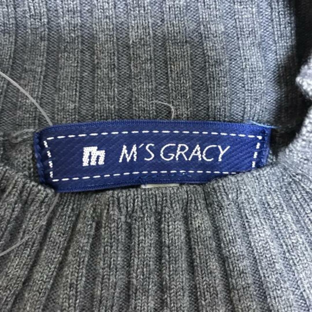 M'S GRACY(エムズグレイシー)のM'S GRACY(エムズグレイシー) 長袖セーター サイズ38 M レディース - ダークグレー×黒 ハイネック レディースのトップス(ニット/セーター)の商品写真