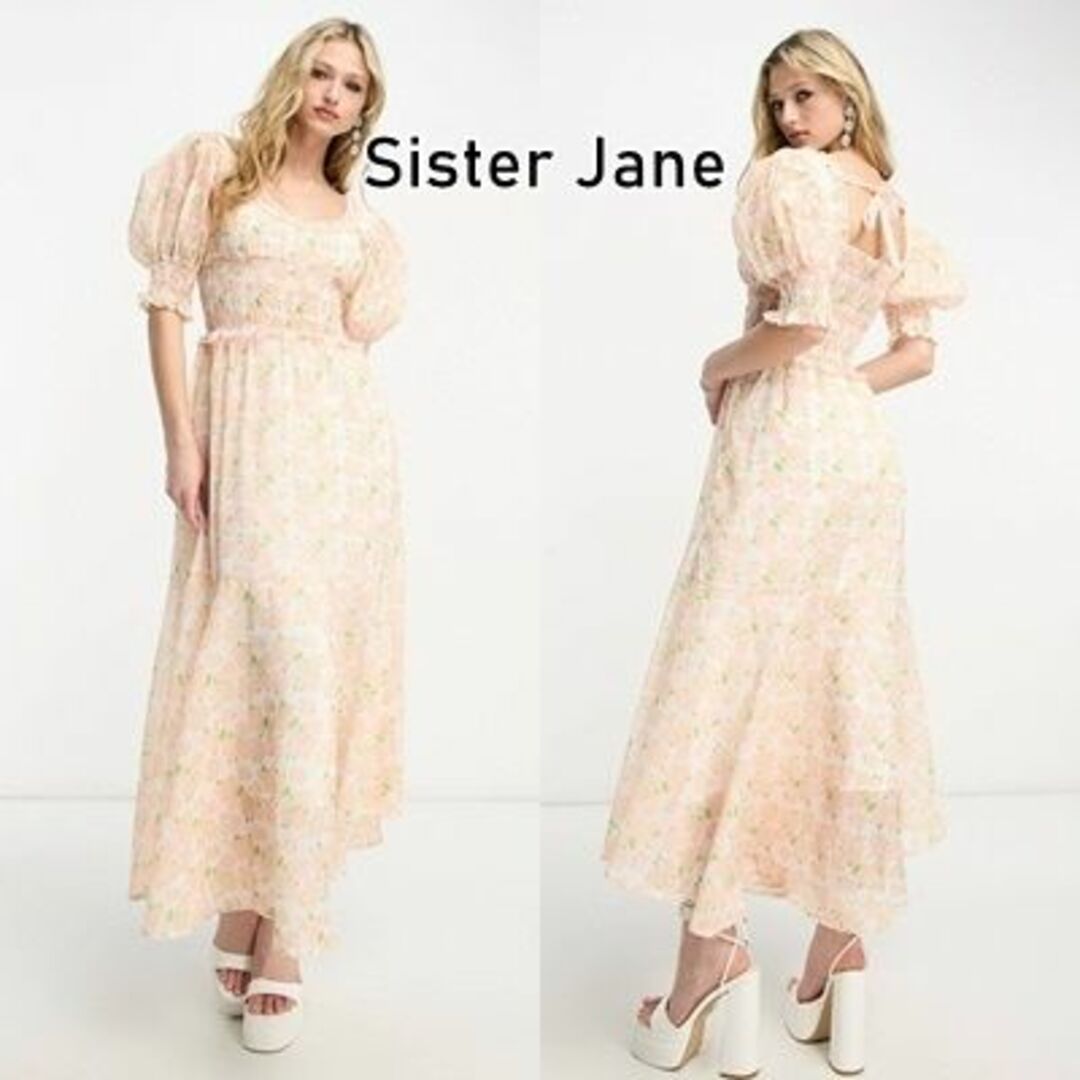 sister jane(シスタージェーン)のSister Jane バックリボン パフスリーブワンピース レディースのワンピース(ロングワンピース/マキシワンピース)の商品写真