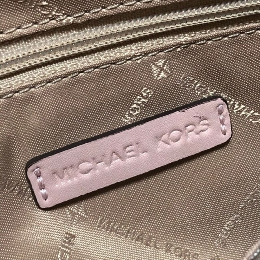 Michael Kors(マイケルコース)のMICHAEL KORS(マイケルコース) ショルダーバッグ - ダークブラウン×ライトピンク PVC(塩化ビニール)×レザー レディースのバッグ(ショルダーバッグ)の商品写真