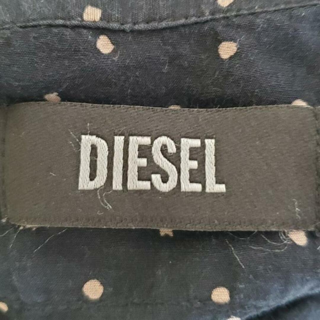 DIESEL(ディーゼル)のDIESEL(ディーゼル) 長袖シャツブラウス サイズS レディース - 黒×ピンクベージュ ドット柄 レディースのトップス(シャツ/ブラウス(長袖/七分))の商品写真