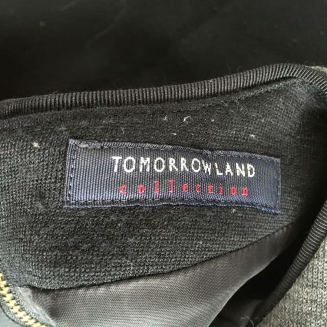 TOMORROWLAND(トゥモローランド)のTOMORROWLAND(トゥモローランド) ワンピース サイズ38 M レディース - 黒×ダークグレー クルーネック/七分袖/ひざ丈/ニット レディースのワンピース(その他)の商品写真