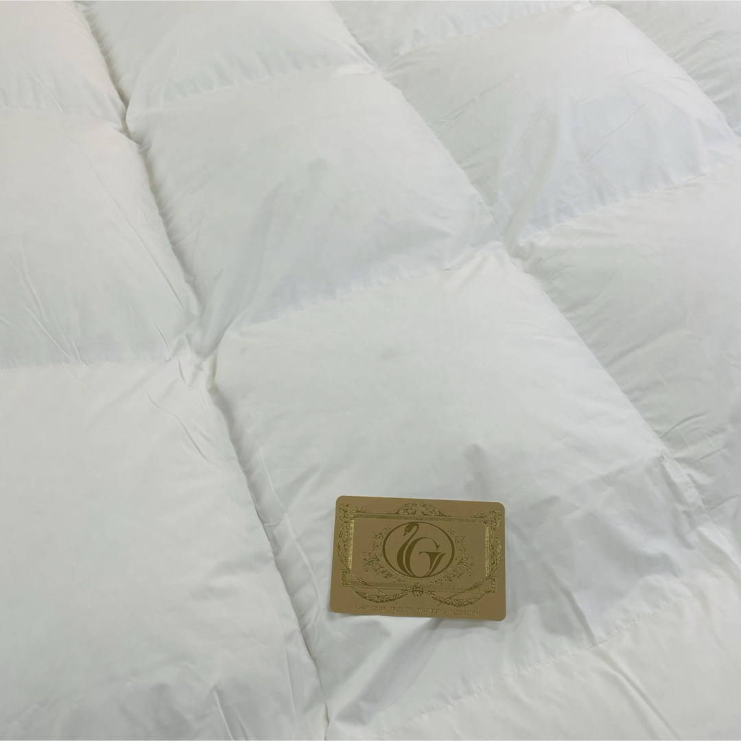 羽毛布団 シングル ロイヤルゴールド ホワイトダック93% 白 日本製 インテリア/住まい/日用品の寝具(布団)の商品写真