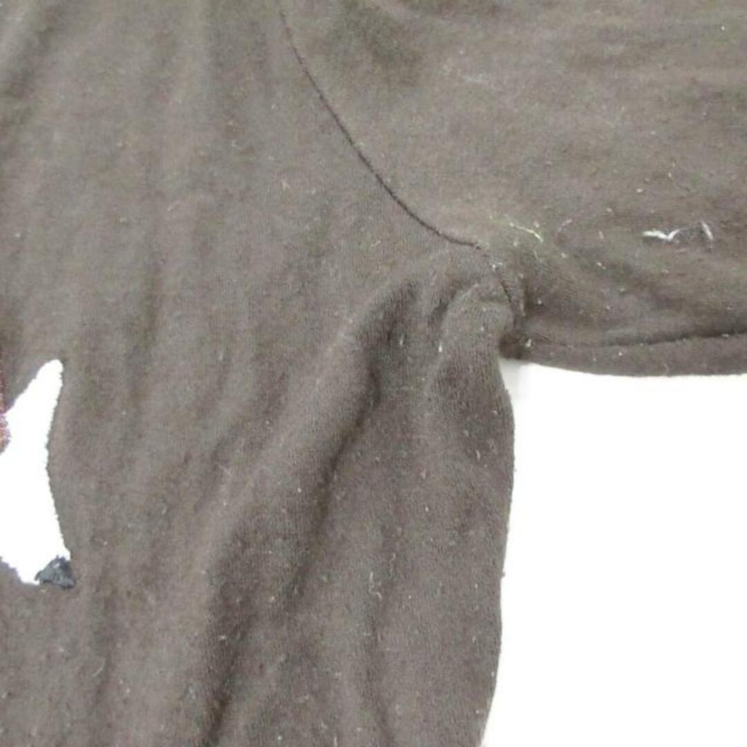 ETRO(エトロ)のETRO(エトロ) 長袖Tシャツ サイズ44 L レディース - ダークブラウン××白マルチ クルーネック/イヌ レディースのトップス(Tシャツ(長袖/七分))の商品写真