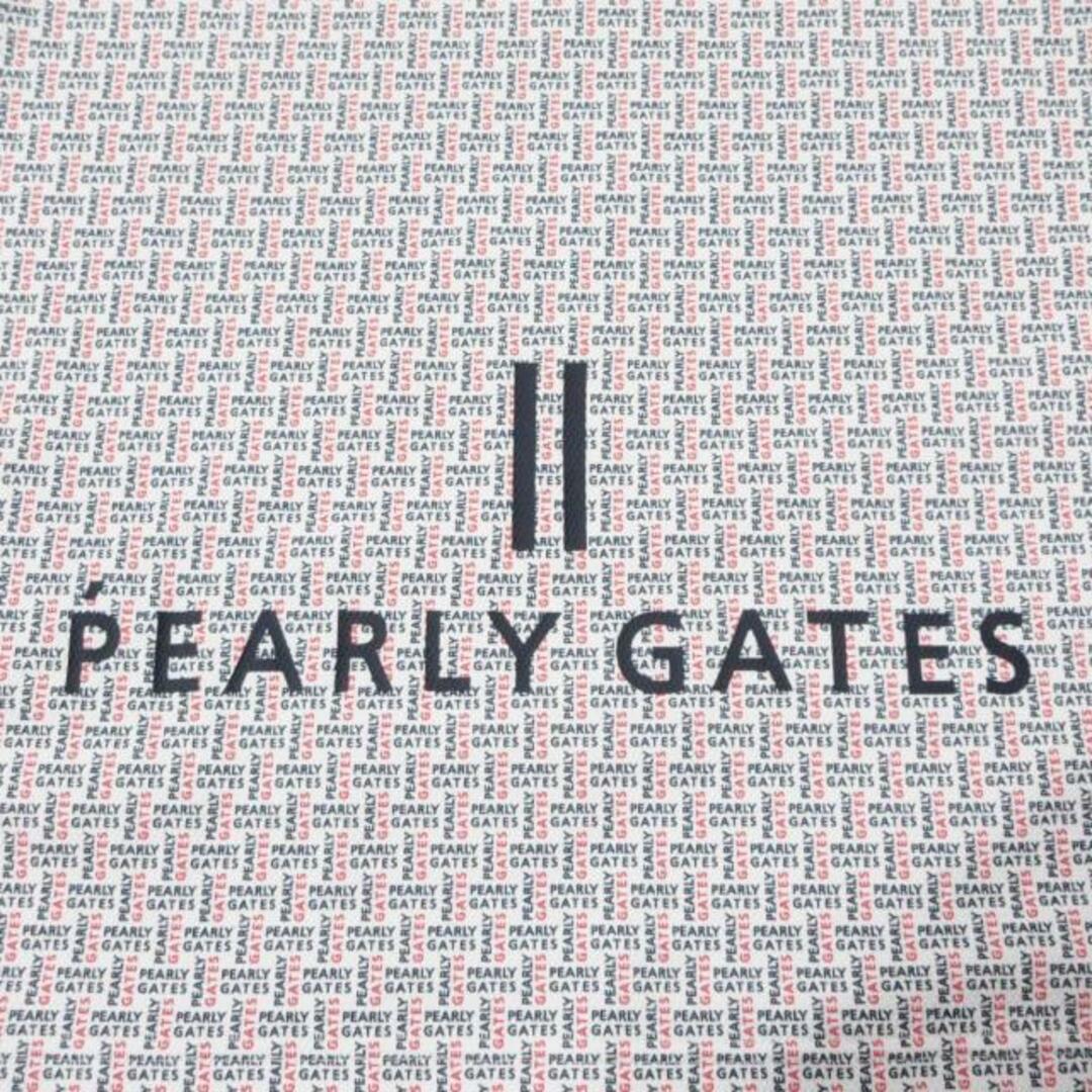 PEARLY GATES(パーリーゲイツ)のPEARLY GATES(パーリーゲイツ) 半袖カットソー サイズ5 XL メンズ美品  - 白×黒×レッド ハイネック メンズのトップス(Tシャツ/カットソー(半袖/袖なし))の商品写真