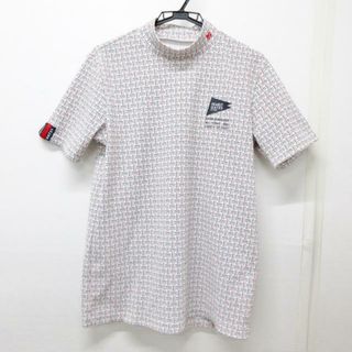 パーリーゲイツ(PEARLY GATES)のPEARLY GATES(パーリーゲイツ) 半袖カットソー サイズ5 XL メンズ美品  - 白×黒×レッド ハイネック(Tシャツ/カットソー(半袖/袖なし))