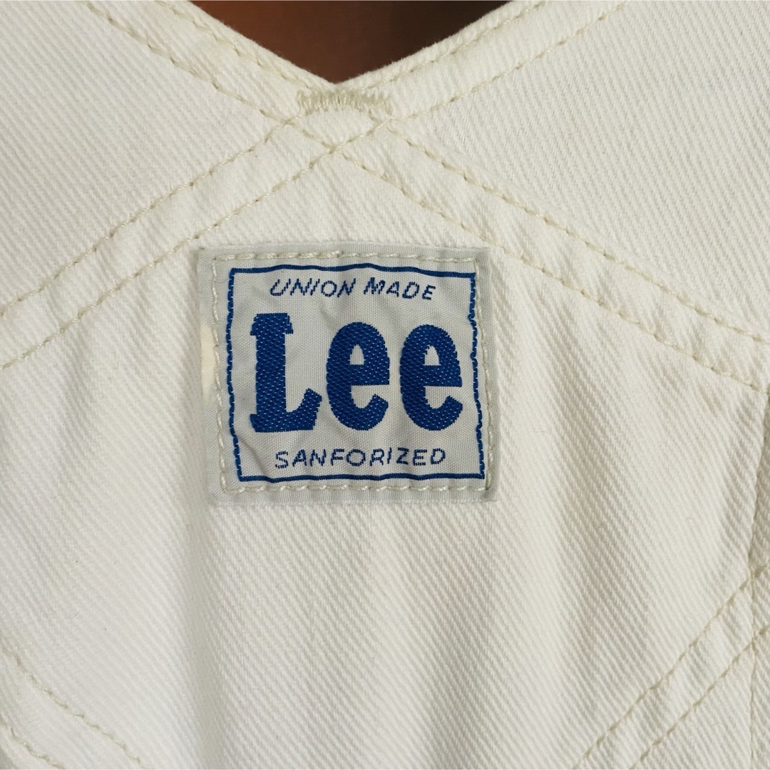 Lee(リー)のLeeストレッチスキニーオーバーオール　ホワイトデニム　LL1154 レディースのパンツ(サロペット/オーバーオール)の商品写真