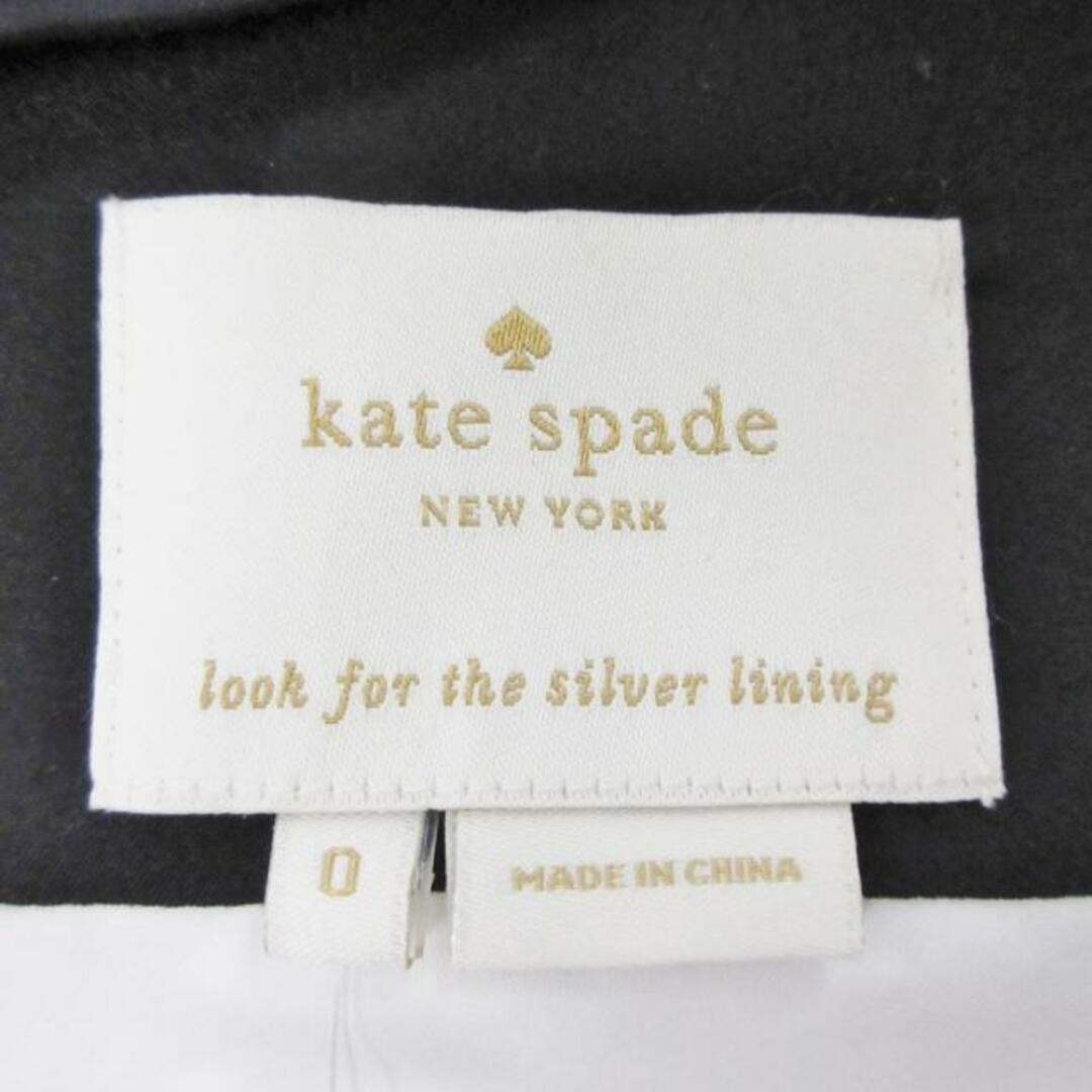 kate spade new york(ケイトスペードニューヨーク)のKate spade(ケイトスペード) ワンピース サイズ0 XS レディース美品  - 黒×白 ノースリーブ/ひざ丈 レディースのワンピース(その他)の商品写真