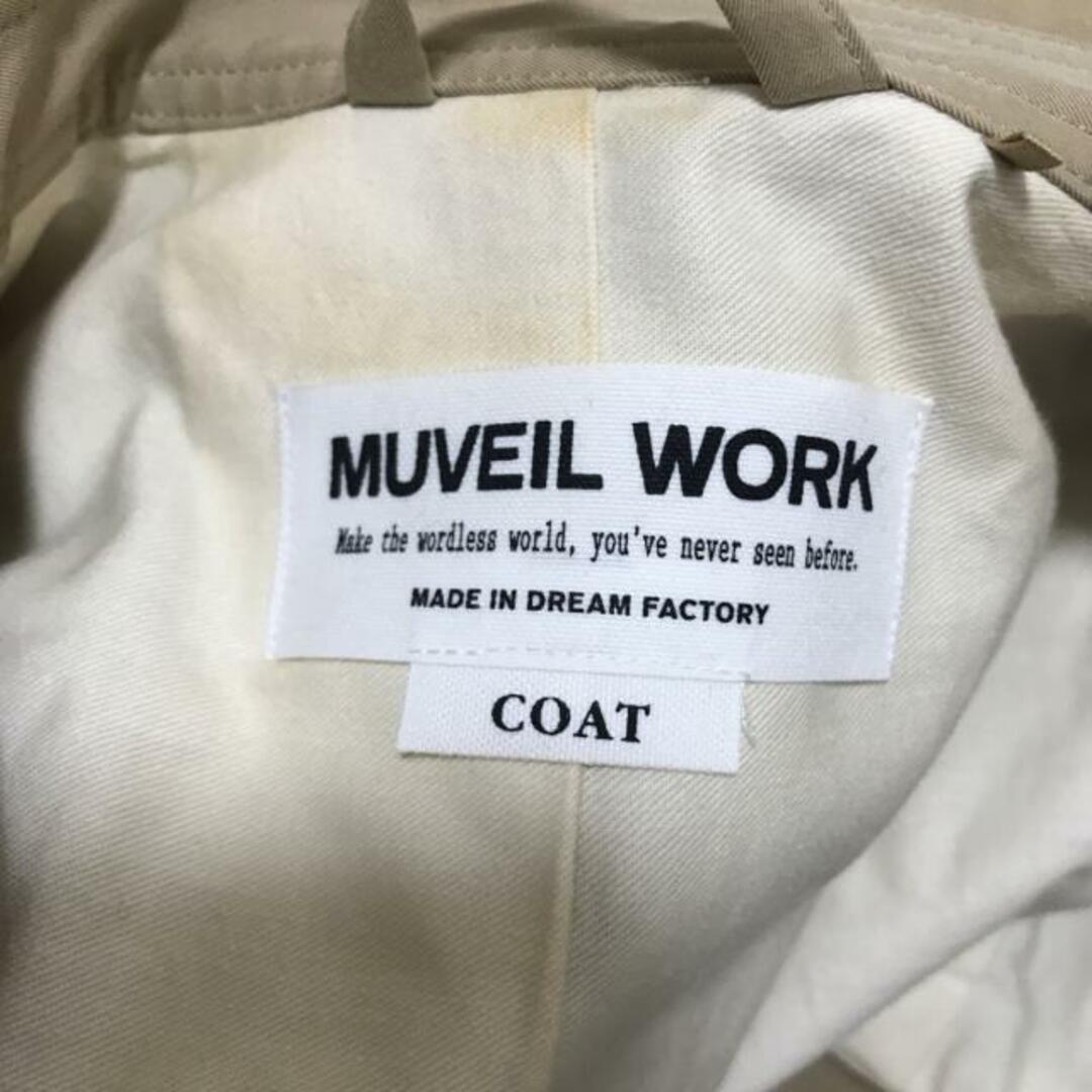 MUVEIL WORK(ミュベールワーク)のMUVEIL WORK(ミュベールワーク) トレンチコート サイズ36 S レディース ベージュ 冬物 レディースのジャケット/アウター(トレンチコート)の商品写真