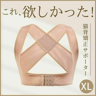 猫背矯正 姿勢矯正 レディース ベルト ベージュ XL P21-a(トレーニング用品)