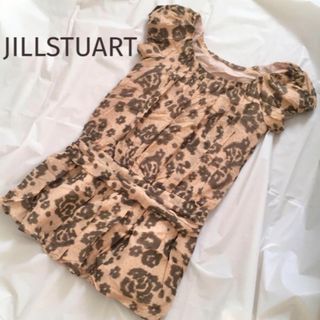 ジルスチュアート(JILLSTUART)の【美品】JILLSTUART ジルスチュアート 花柄　ドット　ワンピース　ミニ(ミニワンピース)