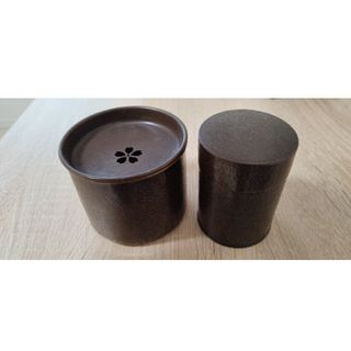 金正堂　茶筒　湯こぼし　銅製　昭和レトロ(金属工芸)