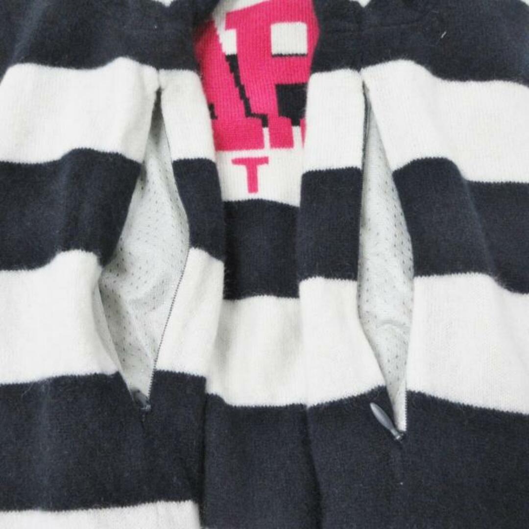 PEARLY GATES(パーリーゲイツ)のPEARLY GATES(パーリーゲイツ) 長袖セーター サイズ4 XL メンズ - 黒×白×ピンク 長袖/ボーダー メンズのトップス(ニット/セーター)の商品写真