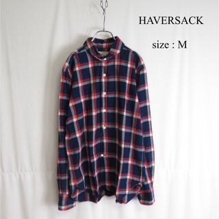 HAVERSACK - HAVERSACK ブリティッシュ オフィサー シャツ チェック柄 トップス M