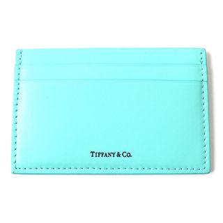 美品 TIFFANY&Co. ティファニー レザー カード入れ パスケース ティファニーブルー 箱・保存袋付き イタリア製 レディース(パスケース/IDカードホルダー)