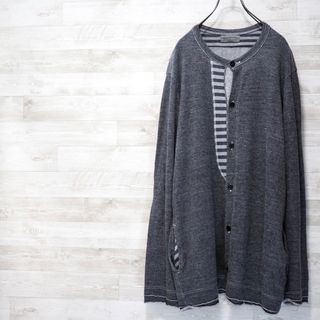 ヨウジヤマモトプールオム(Yohji Yamamoto POUR HOMME)のYOHJI YAMAMOTO 11SS サマーニットカーディガン-Gray/3(カーディガン)