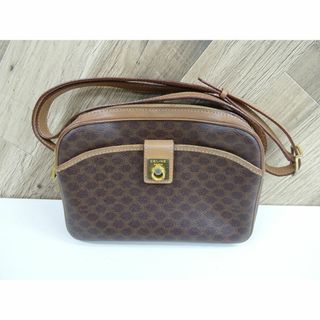 セリーヌ(CELINE)のM広038 / CELINE マカダム柄 ショルダーバッグ PVC レザー(ショルダーバッグ)