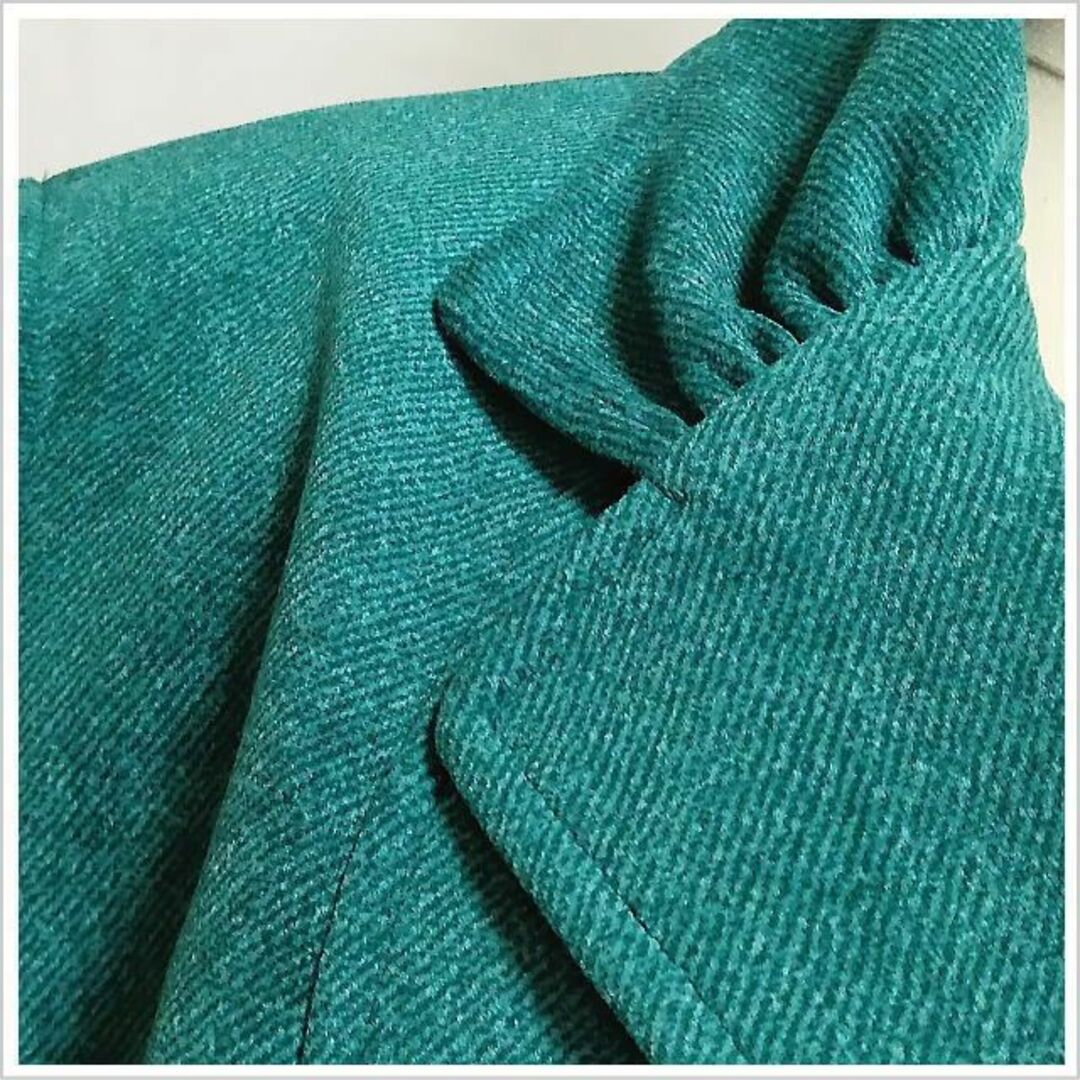 ［コパージュ］グリーンジャケット 緑 日本製 創美 レディース LL～3L位 レディースのジャケット/アウター(テーラードジャケット)の商品写真