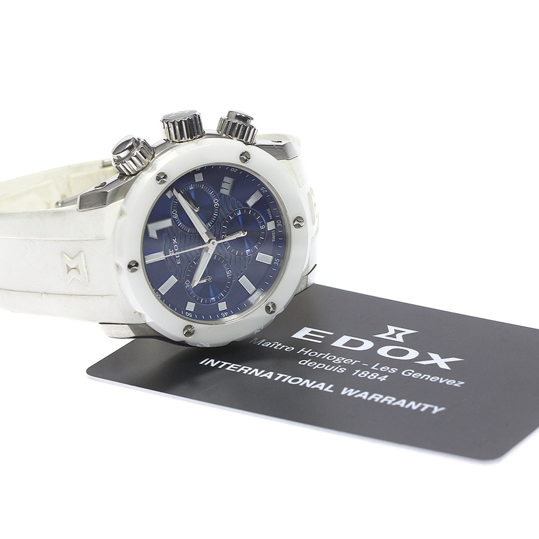 EDOX(エドックス)のベルト訳あり エドックス EDOX 10225-3B-BUIN クロノオフショア1 クロノレディ クォーツ レディース 保証書付き_803737 レディースのファッション小物(腕時計)の商品写真