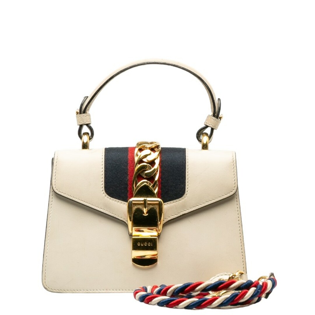 Gucci(グッチ)のグッチ シルヴィ ミニ ハンドバッグ ショルダーバッグ 2WAY 470270 レザー レディース GUCCI 【1-0140284】 レディースのバッグ(トートバッグ)の商品写真