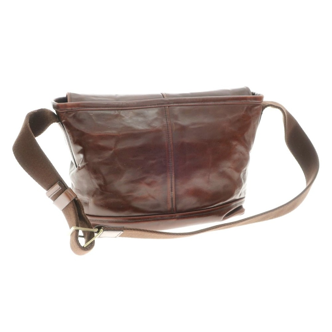 GANZO - 【中古】ガンゾ GANZO レザー ショルダーバッグ ダーク GANZO - 【中古】ガンゾ GANZO レザー ショルダーバッグ ダーク