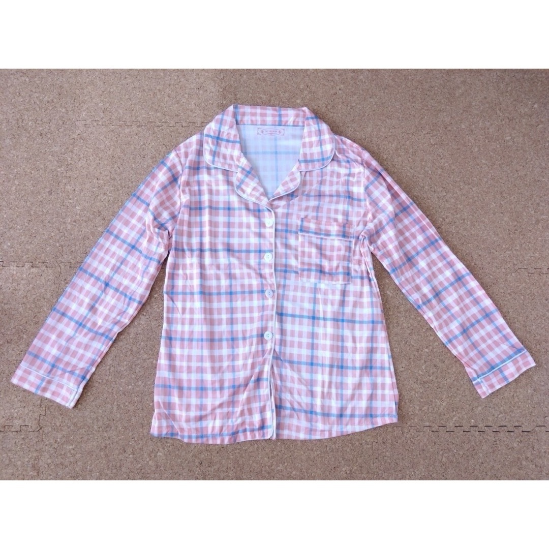 【SALE】ピンク パジャマ ルームウェア 上下セット 薄手 長袖 チェック柄  レディースのルームウェア/パジャマ(パジャマ)の商品写真