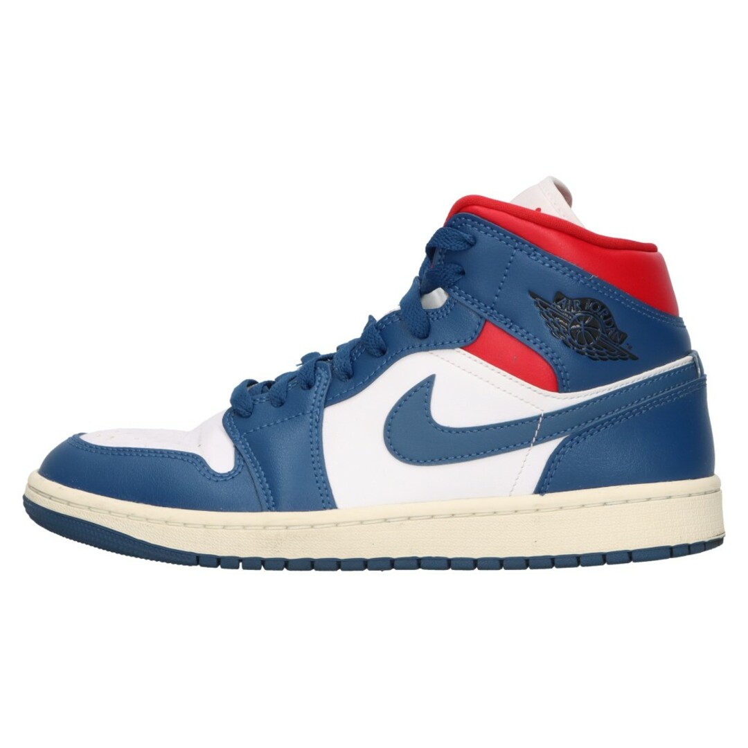 NIKE(ナイキ)のNIKE ナイキ WMNS AIR JORDAN 1 MID FRENCH BLUE ウィメンズエアジョーダン1 ミッドフレンチ ブルー ミッドカットスニーカー ブルー/レッド US8.5/25.5cm BQ6472-146 メンズの靴/シューズ(スニーカー)の商品写真