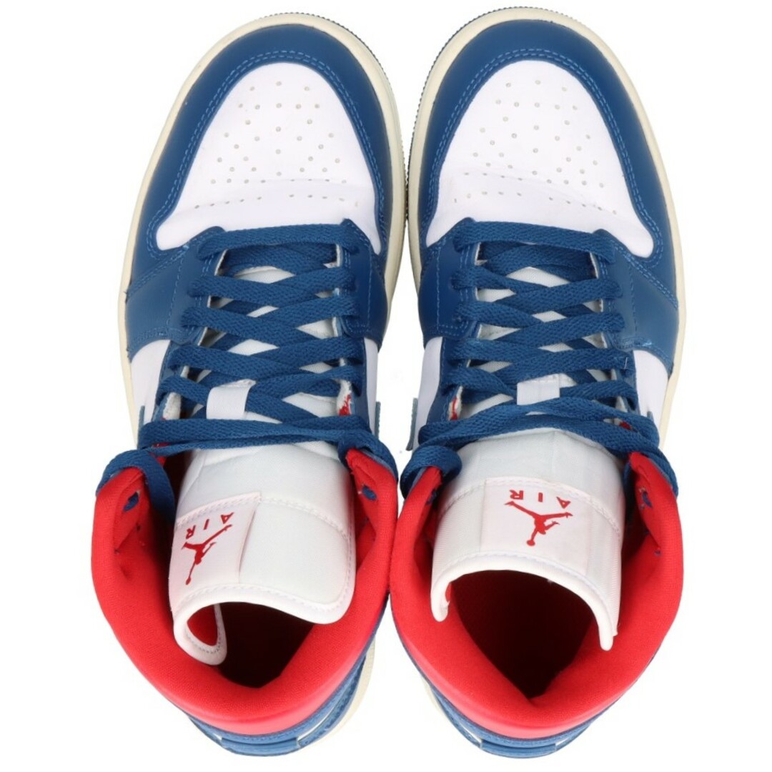 NIKE(ナイキ)のNIKE ナイキ WMNS AIR JORDAN 1 MID FRENCH BLUE ウィメンズエアジョーダン1 ミッドフレンチ ブルー ミッドカットスニーカー ブルー/レッド US8.5/25.5cm BQ6472-146 メンズの靴/シューズ(スニーカー)の商品写真