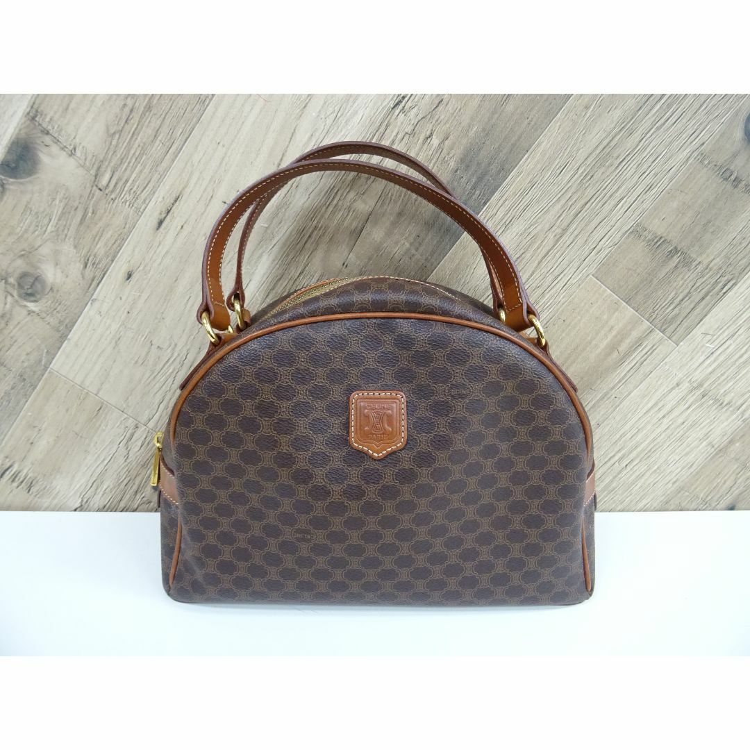 CELINE - M広039 / CELINE マカダム柄 ハンドバッグ PVC レザー